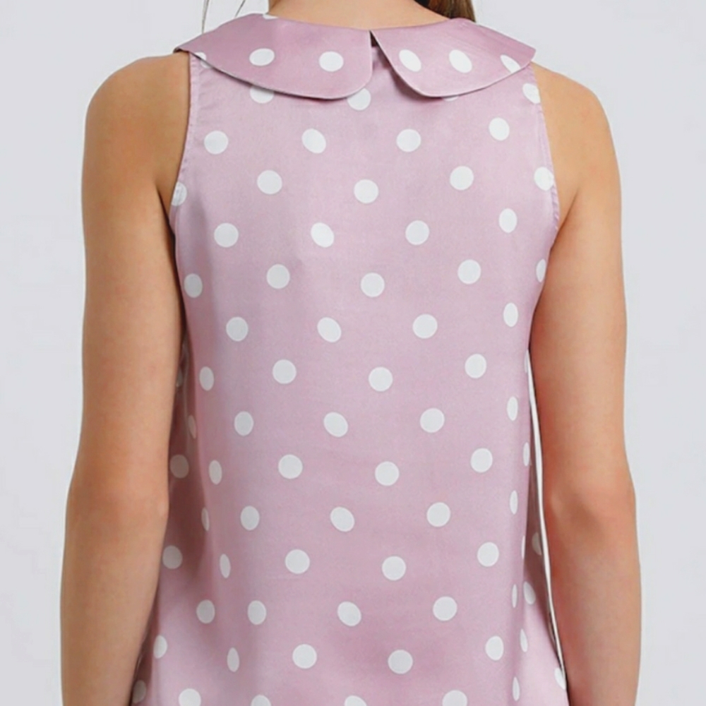 Zink London Women's Lavender Printed  Polka Dot Top - Picture 2 of 6